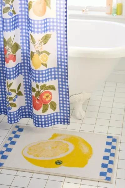 Urban Outfitters Fruit Picnic Plush Tufted Bath Mat 1