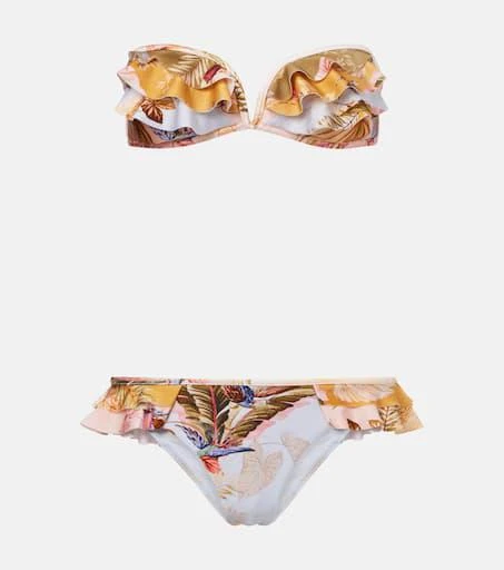 Zimmermann Ascension floral ruffled bikini 1