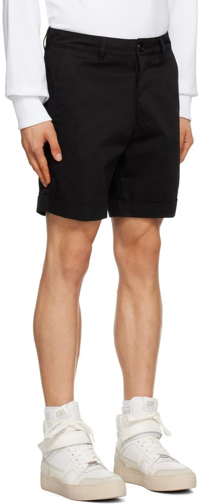 AMI Black Rolled Shorts 2