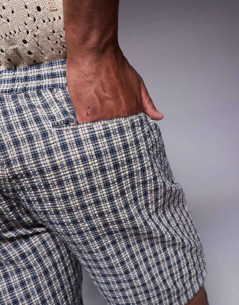 River Island River Island seersucker shorts in check