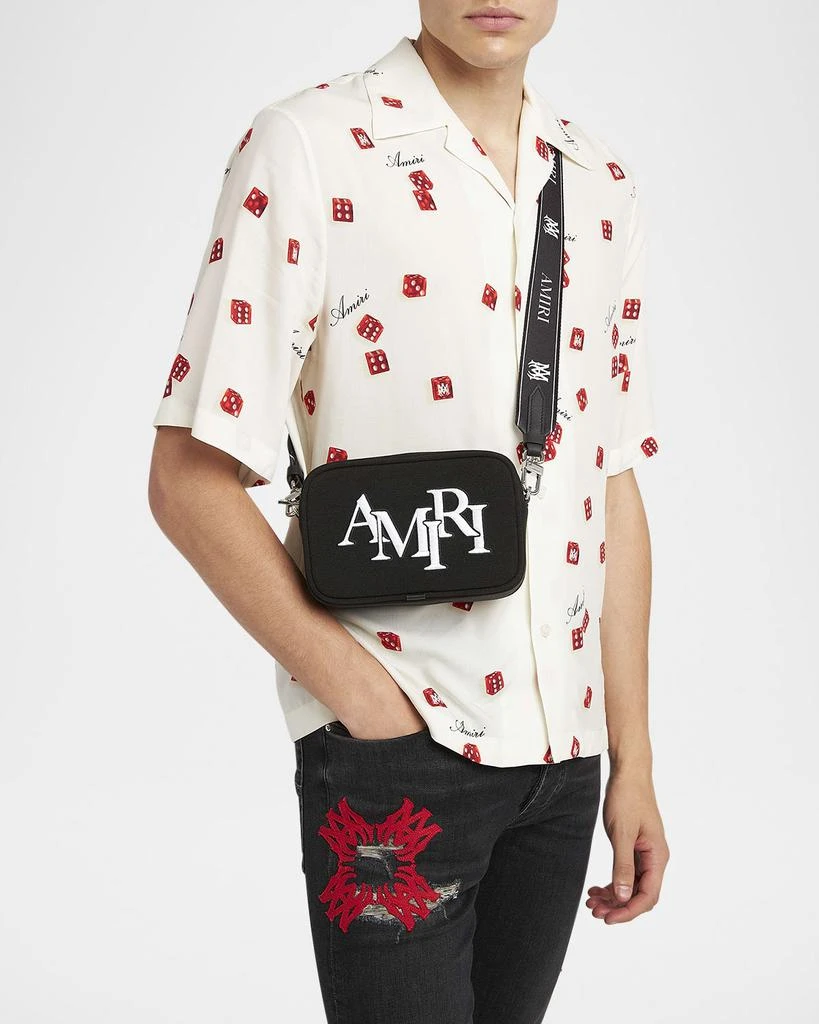 AMIRI Men's Staggered Logo Crossbody Bag 6