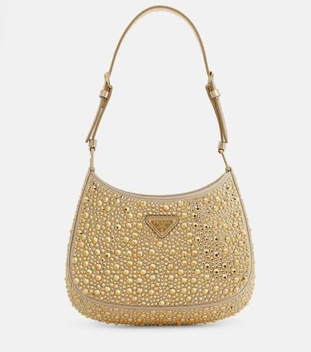 Prada Cleo embellished satin shoulder bag 1