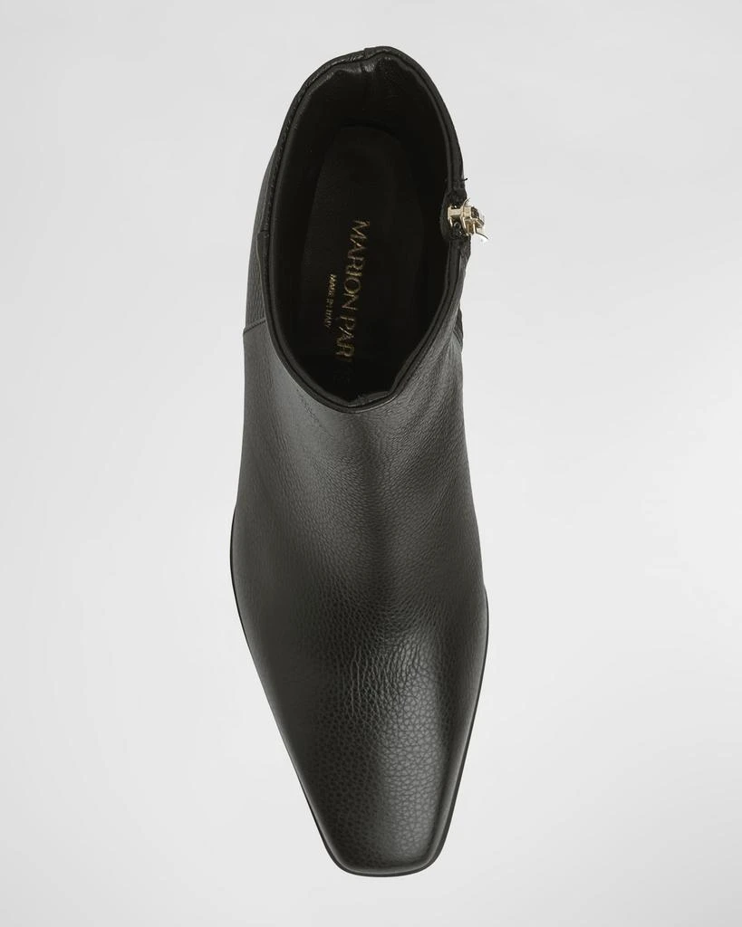 Marion Parke Pauline Leather Zip Ankle Booties 3