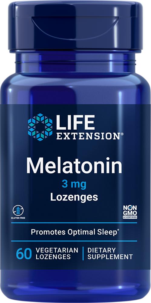 Life Extension Life Extension Melatonin, 60 lozenges - 3 mg (3 mg, 60 lozenges, Vegetarian)