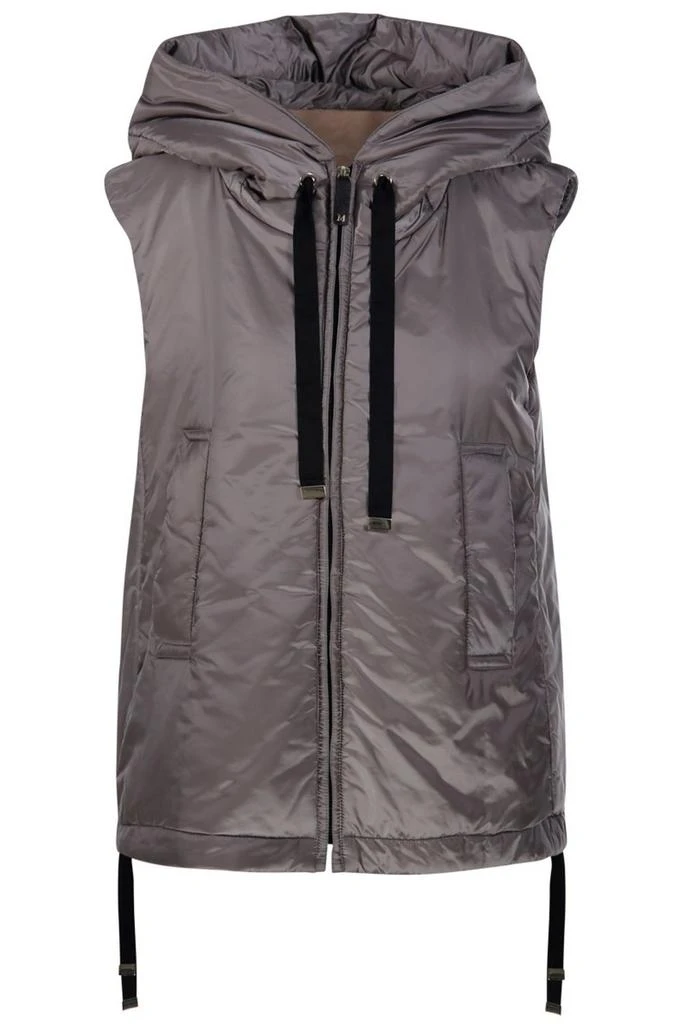 MAX MARA THE CUBE Max Mara The Cube Greengo Zip-Up Hooded Gilet 1