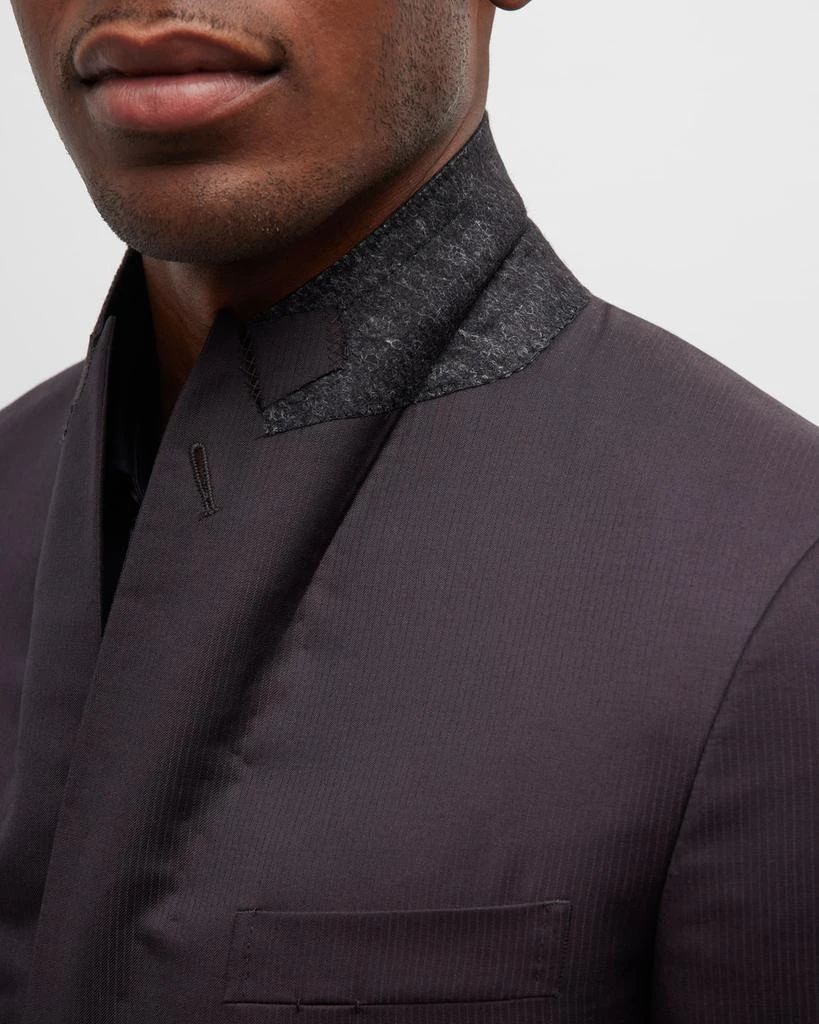 Zegna Men's Narrow Tonal Stripe Wool Suit 7