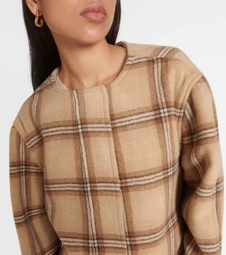 Isabel Marant Checked wool blend coat 6