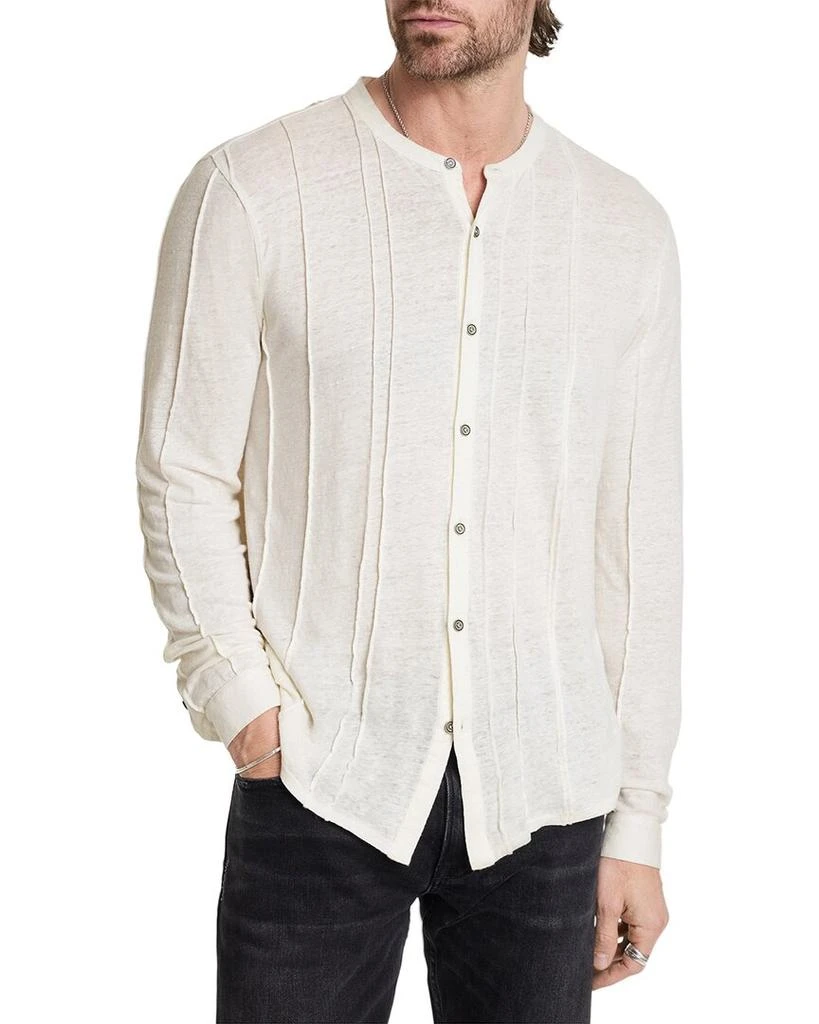 John Varvatos Dyckman Regular Fit Linen-Blend Shirt 1