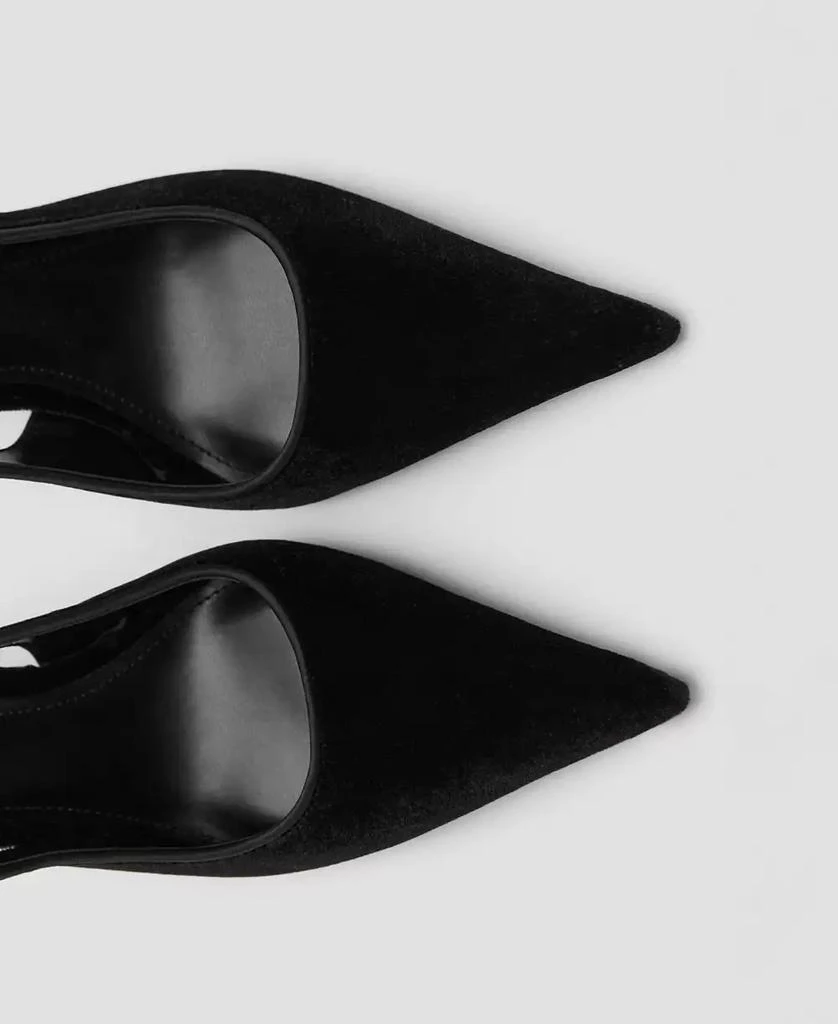 Mango Women's Velvet Heeled Shoes 2
