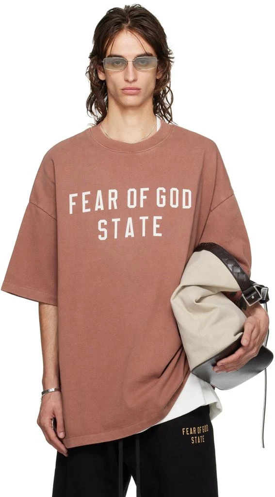 Essentials Burgundy Crewneck T-shirt 1