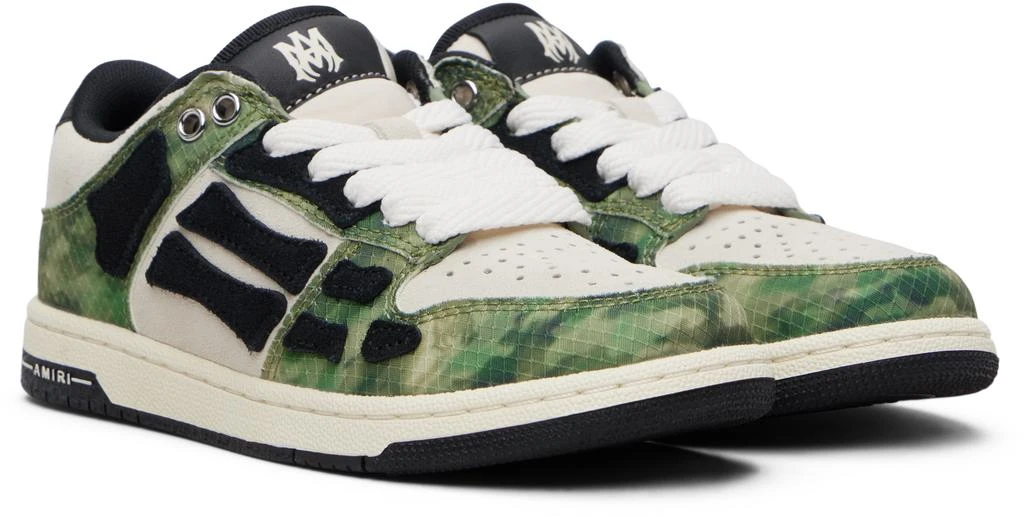 AMIRI Kids Khaki 
White Camo Skel Top Low Sneakers 4