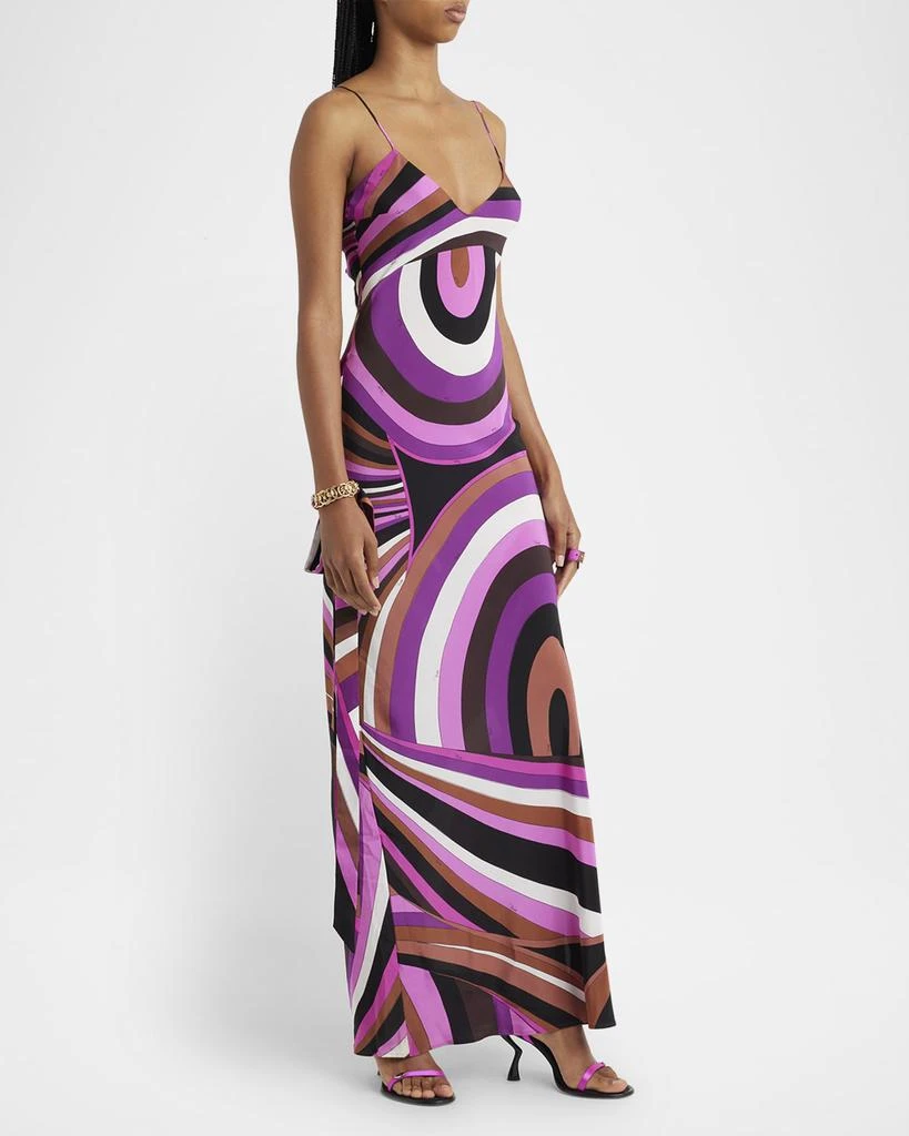 EMILIO PUCCI Abstract-Print Silk-Stretch Maxi Slip Dress - Dresses & Skirts  - Free Shipping - BeyondStyle