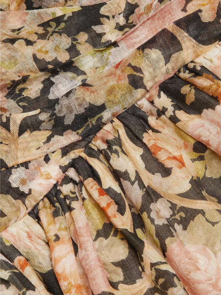 Zimmermann Floral Linen &amp; Silk Long-Sleeve Minidress 7