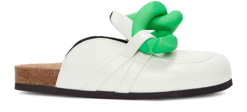 JW ANDERSON Chain loafer felt mules - Sandals - Free