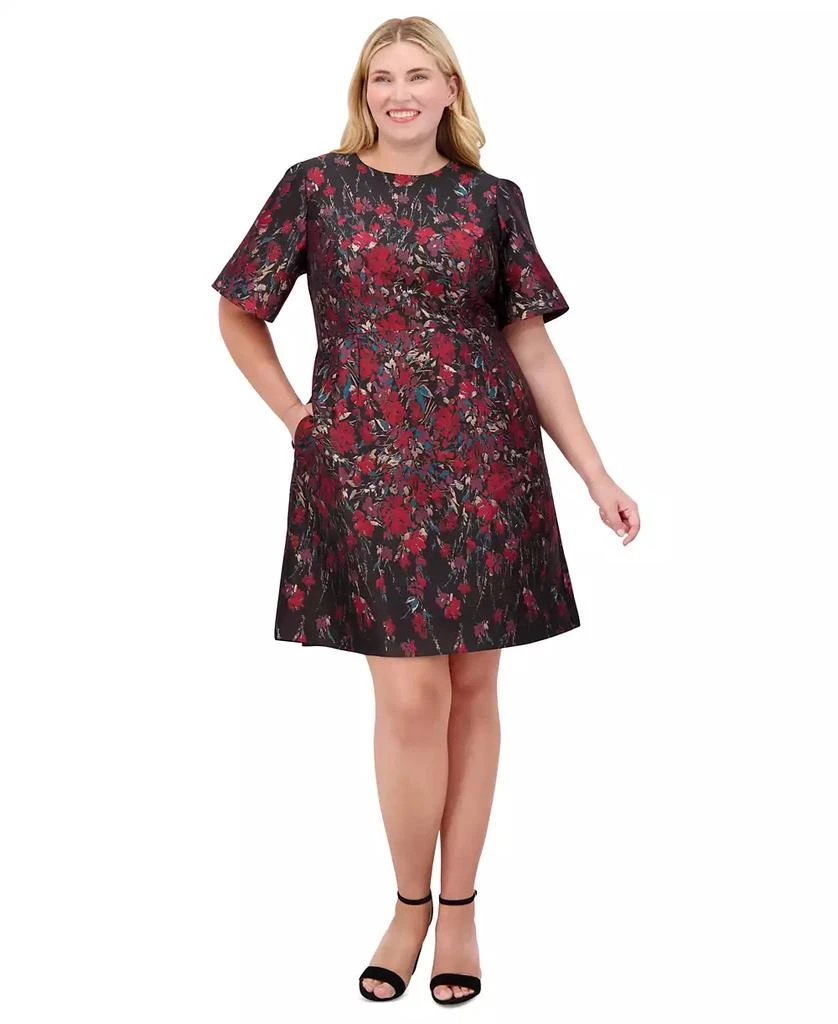 Vince Camuto Plus Size Brocade Fit & Flare Dress 1