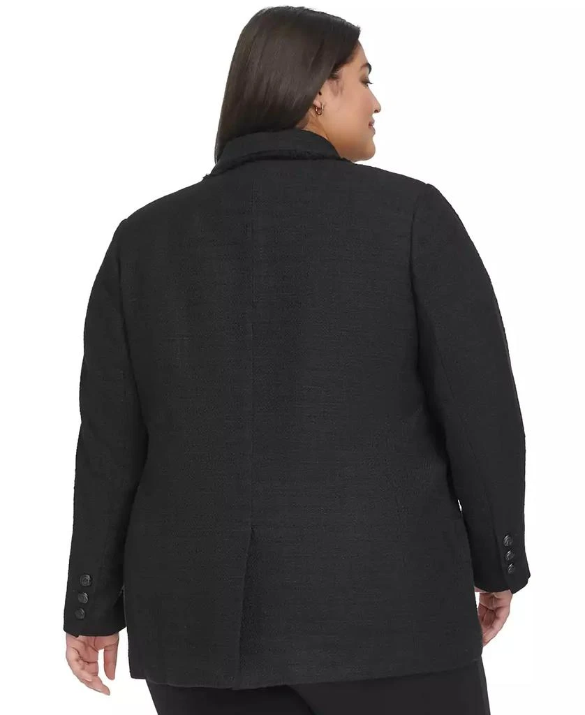 Karl Lagerfeld Paris Plus Size Fringe Trim Tweed Blazer, First@Macy’s 2