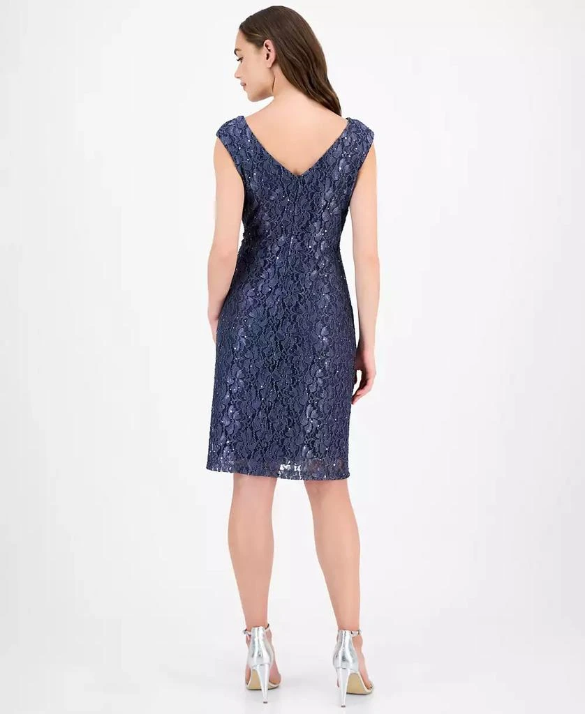 Connected Women's Sequined-Lace Sheath Dress 8