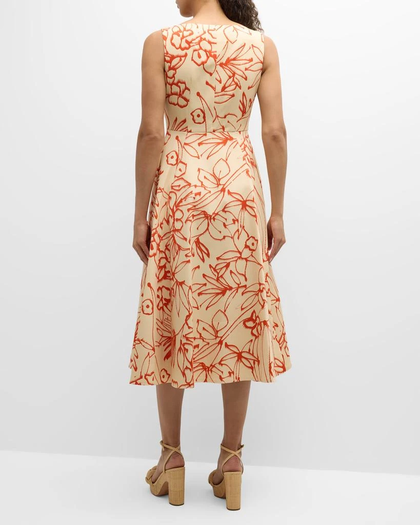 Alexis Vermeer Sleeveless Faux-Wrap Midi Dress 4