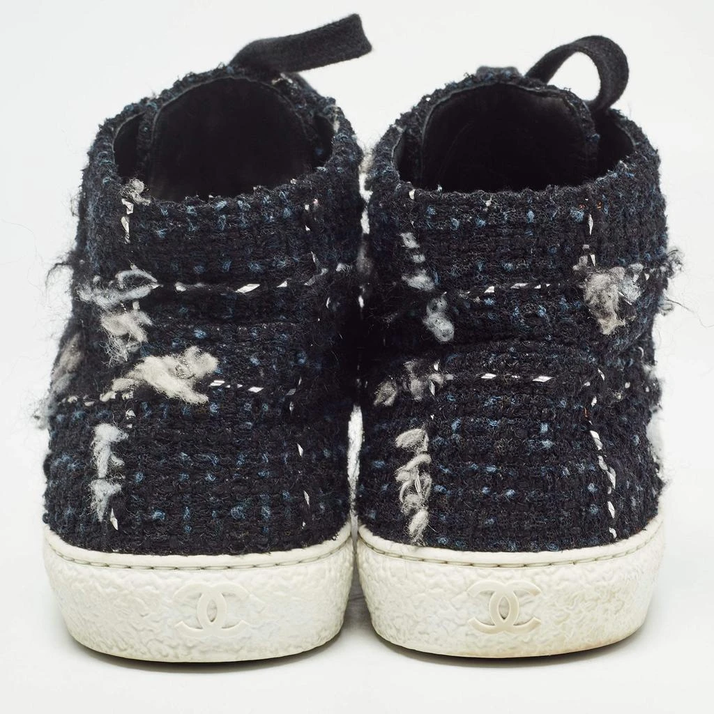 Chanel Chanel Black Suede and Tweed High Sneakers Size 41 5