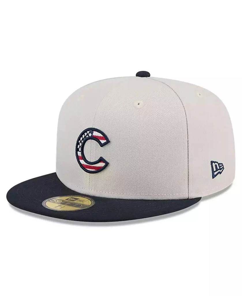 New Era Men's Black Chicago Cubs 2024 Fourth of July 59FIFTY Fitted Hat 2