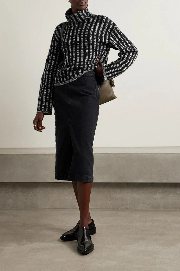 Joseph Striped wool and cashmere-blend turtleneck sweater 2