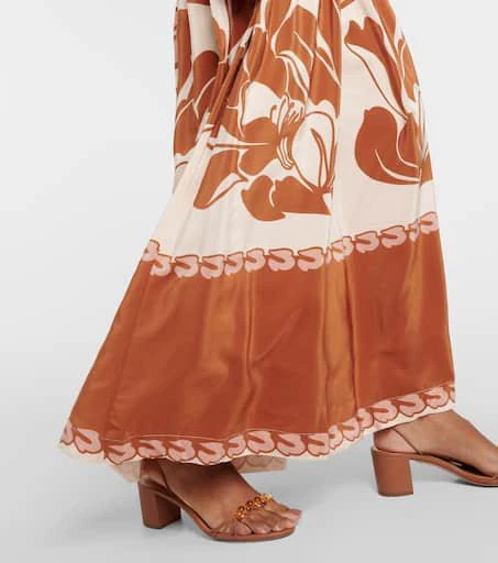 Adriana Degreas Printed puff-sleeve silk maxi dress 5