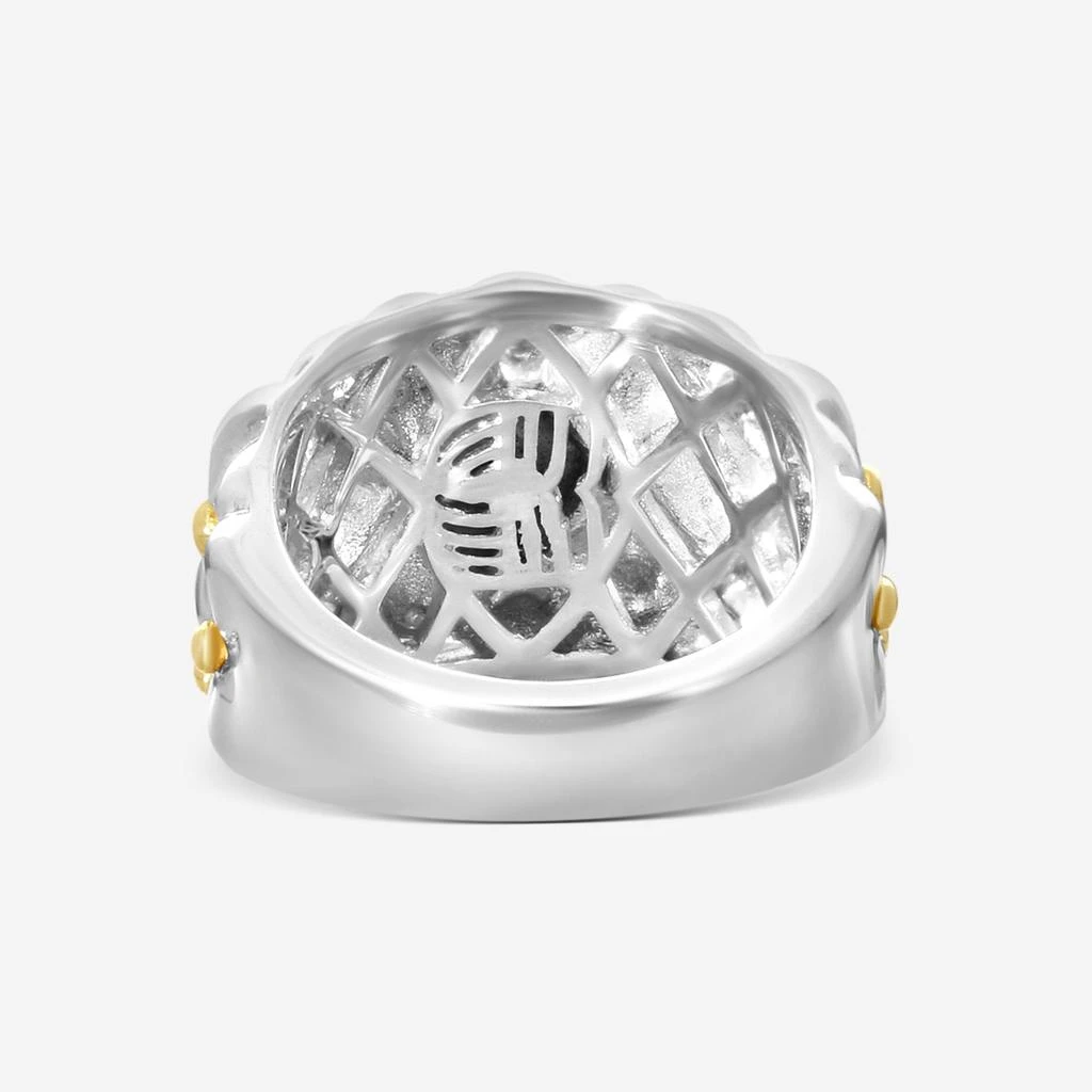 Charles Krypell Charles Krypell Sterling Silver and 18K Yellow Gold Band Ring 3-6901-TFSG 3