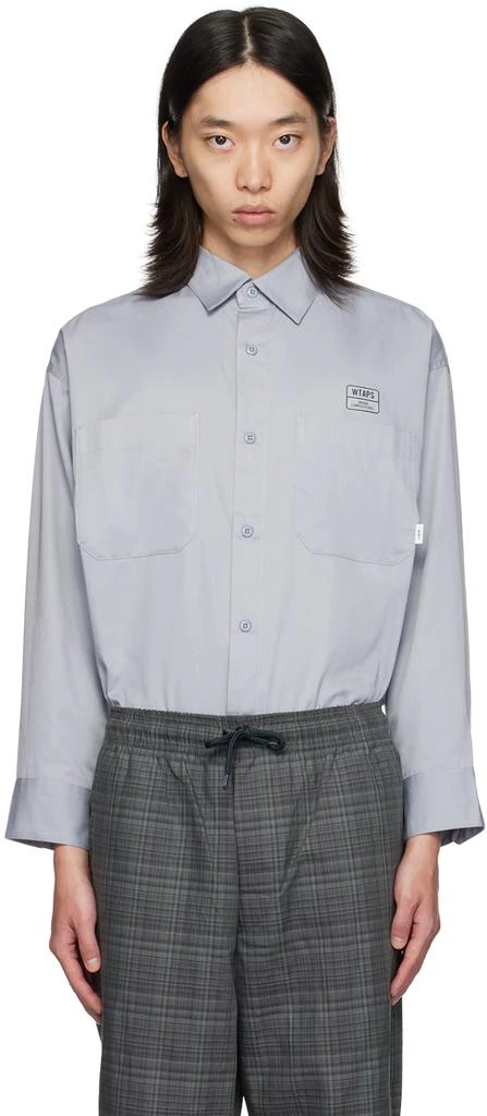 Wtaps Gray Printed-Logo Shirt 1