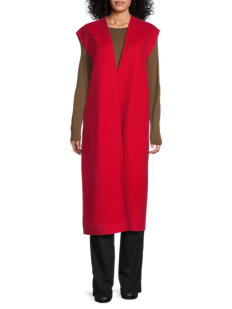 Valentino Wool-Cashmere V-Neck Long Vest 1