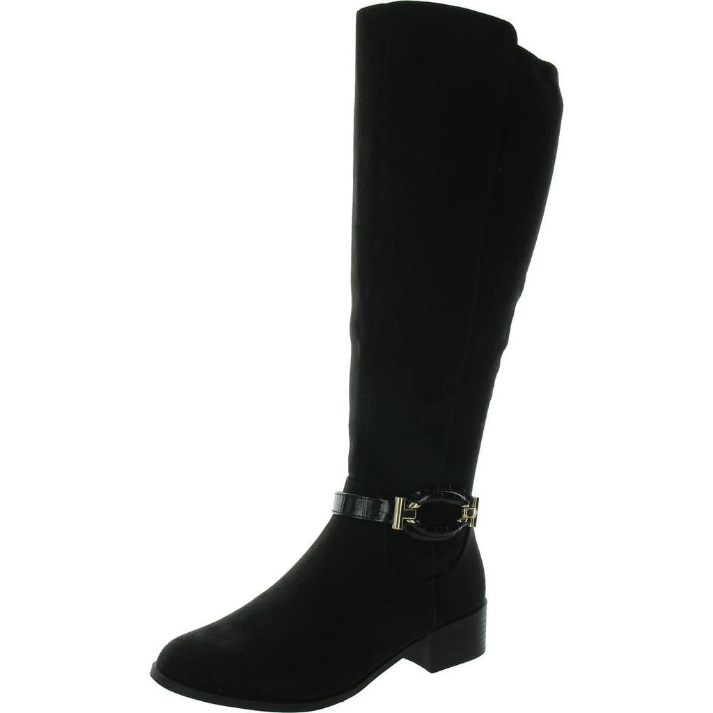 Karen Scott Stanell Womens Faux Suede Round Toe Knee-High Boots 4