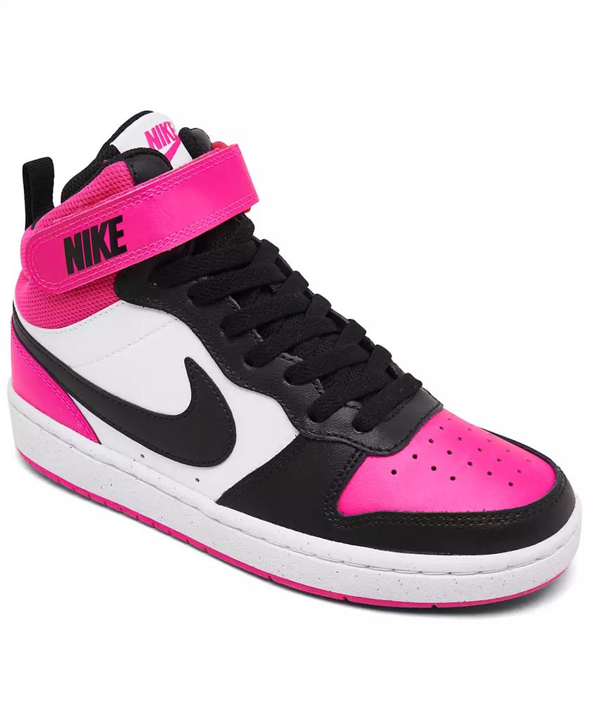 NIKE Little Girls Court Borough Mid 2 Stay-Put Closure Casual Sneakers from Finish Line
