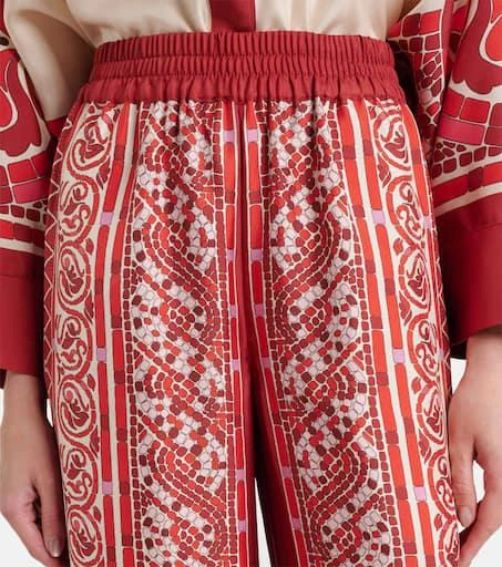 LA DOUBLE J Printed silk twill palazzo pants 4
