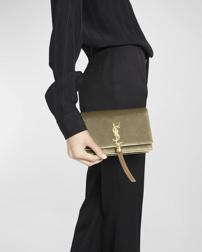 Yves Saint Laurent Kate Medium YSL Wallet on Chain in Velvet 4