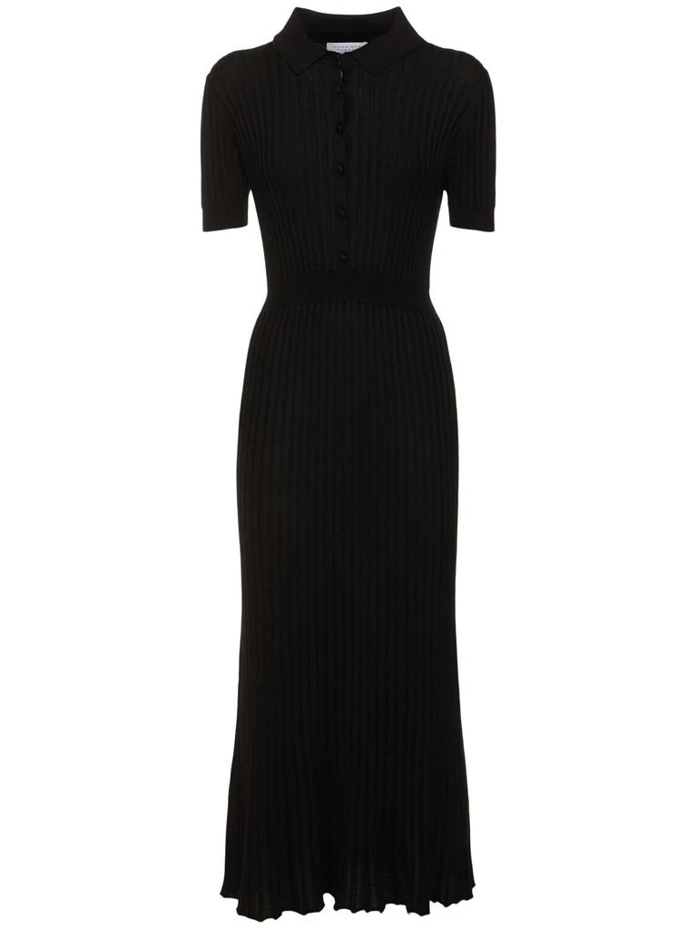 GABRIELA HEARST Amor Knit Polo Midi Dress 1