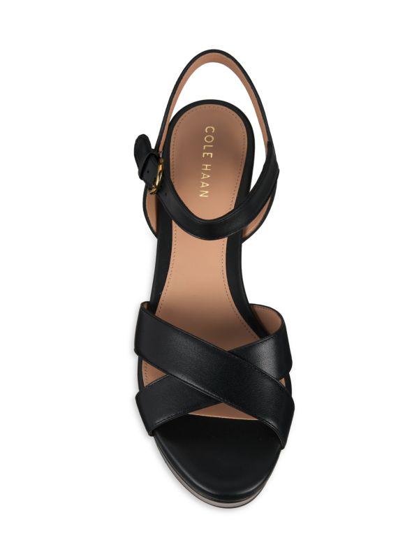 Cole Haan Riannon Leather Platform Sandals - Shoes - Free