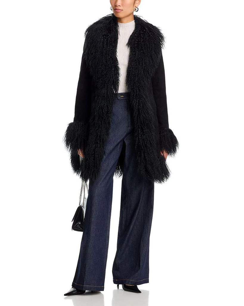 Susanna Chow Dorothy Shearling Midi Coat 2