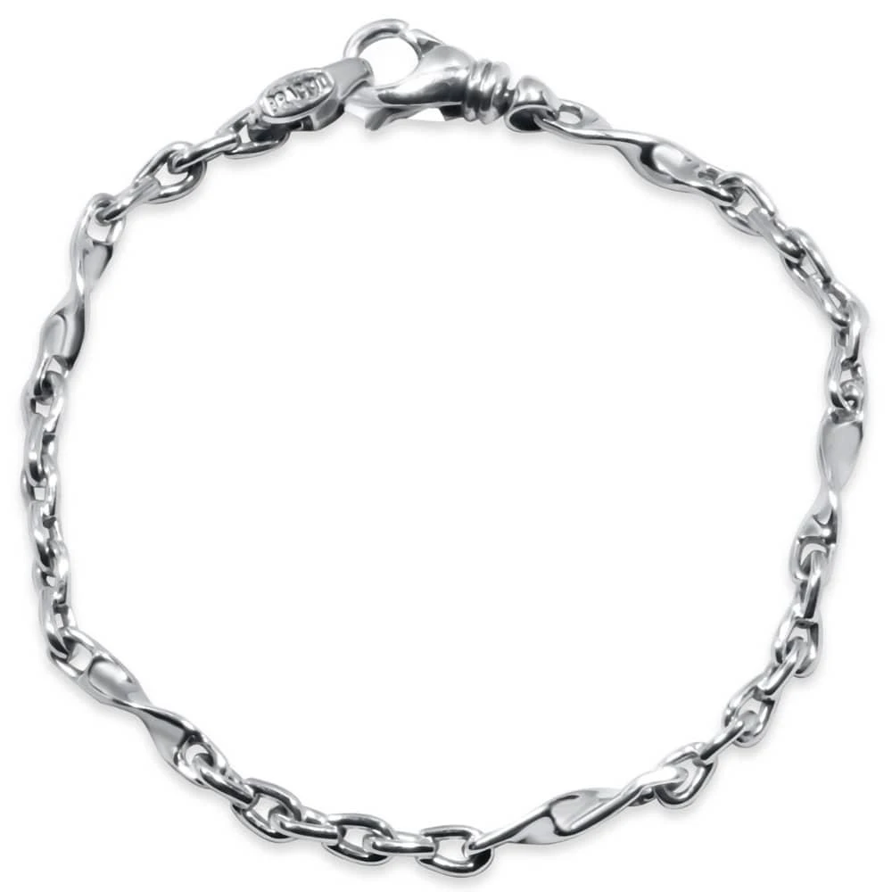 Pompeii3 Men
s Link 14k Gold (12gram) or Platinum (19gram) 4mm Bracelet 8.25"