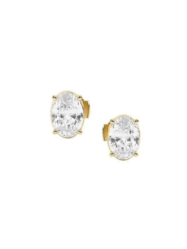 Saks Fifth Avenue Build Your Own Collection 14K Gold 
Lab Grown Oval Diamond Stud Earrings 2