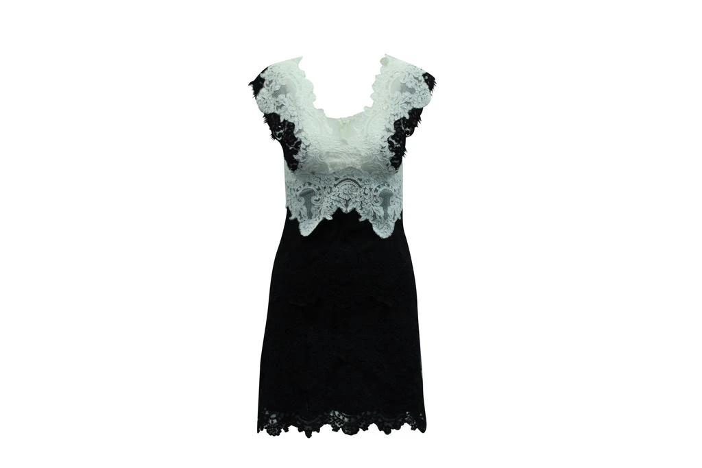 chinese dress ladies Sandro Rozen Two-Tone Lace Mini Dress Black/White Size 2 – Celebrity Owned