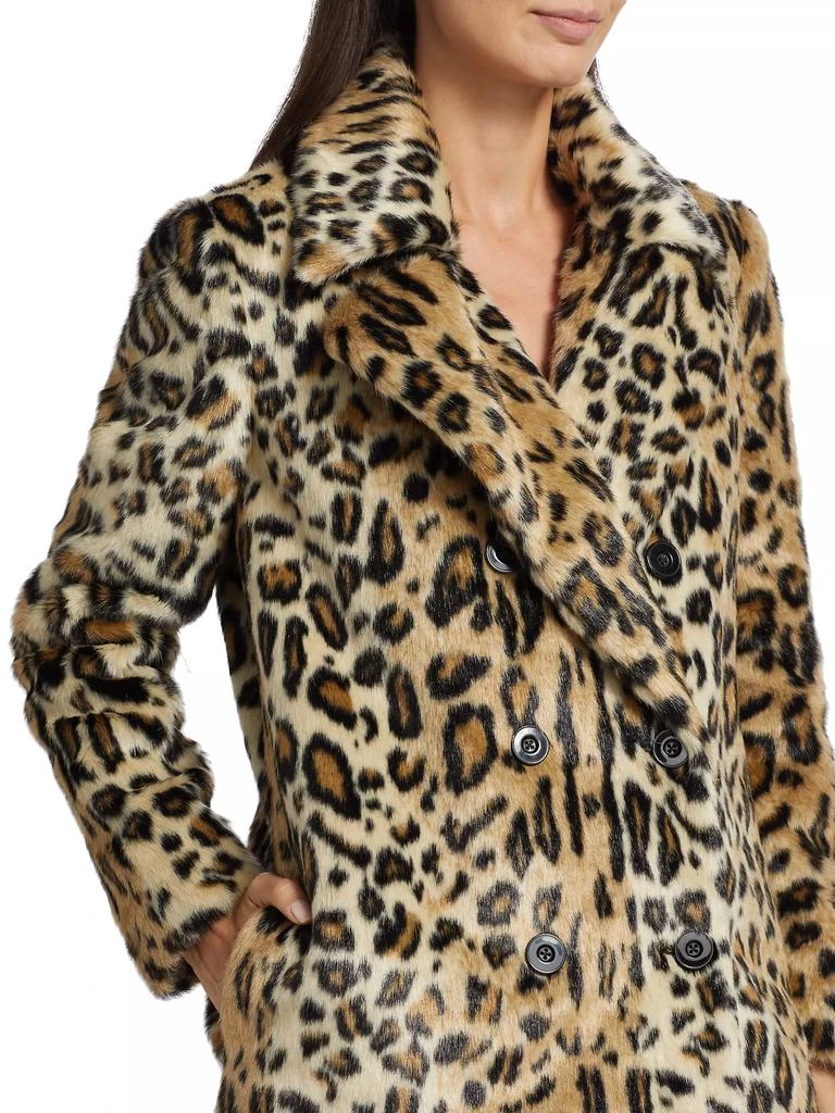 Alice + Olivia Nicholas Leopard Faux-Fur Coat 6