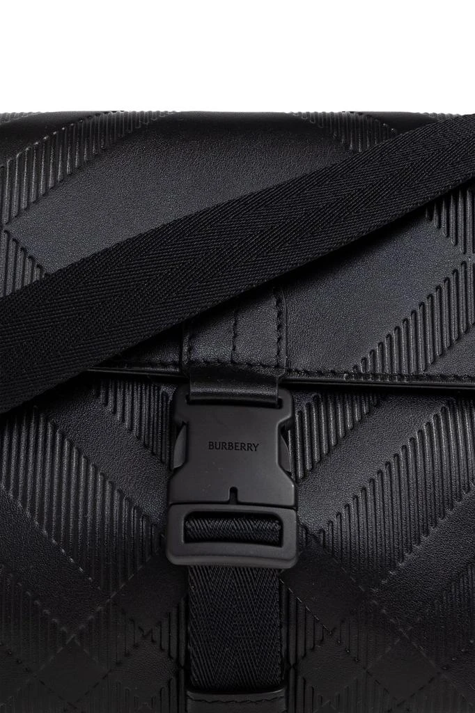 Burberry Burberry Small Embossed Check Buckled Messenger Bag 5