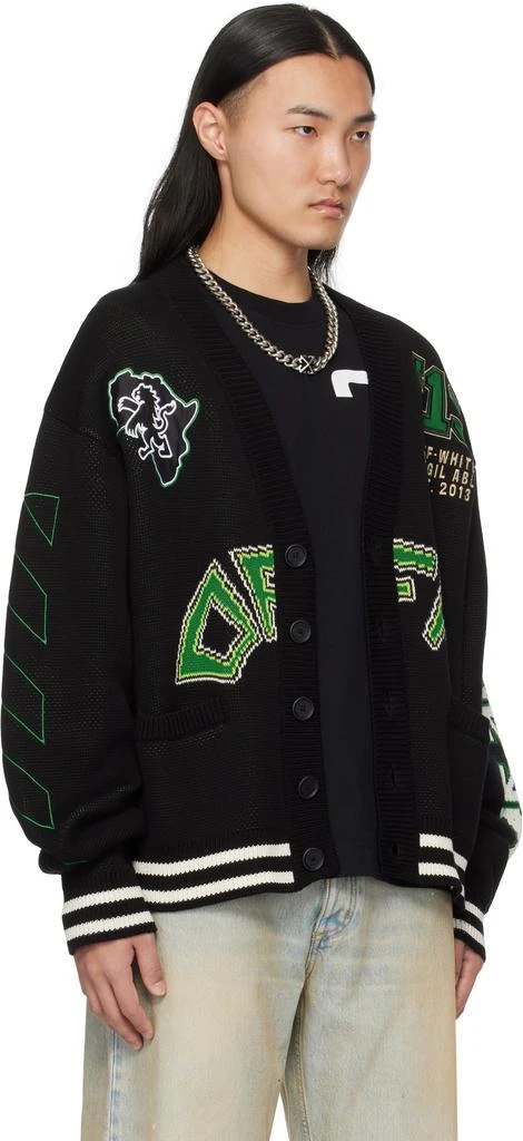 Off-White Black Crocodile Varsity Cardigan 2