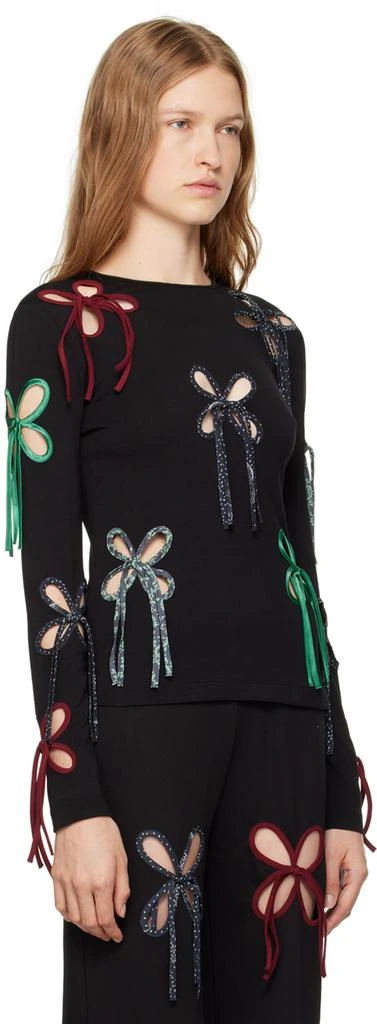 J.Kim Black Colorful Petal T-shirt 2