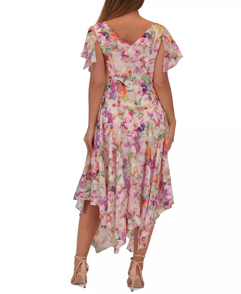 Robbie Bee Plus Size Printed Flutter-Sleeve Midi Dress 3