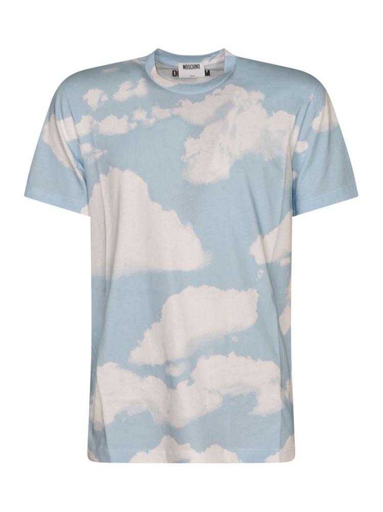 Moschino Moschino Cloud Printed Crewneck T-Shirt