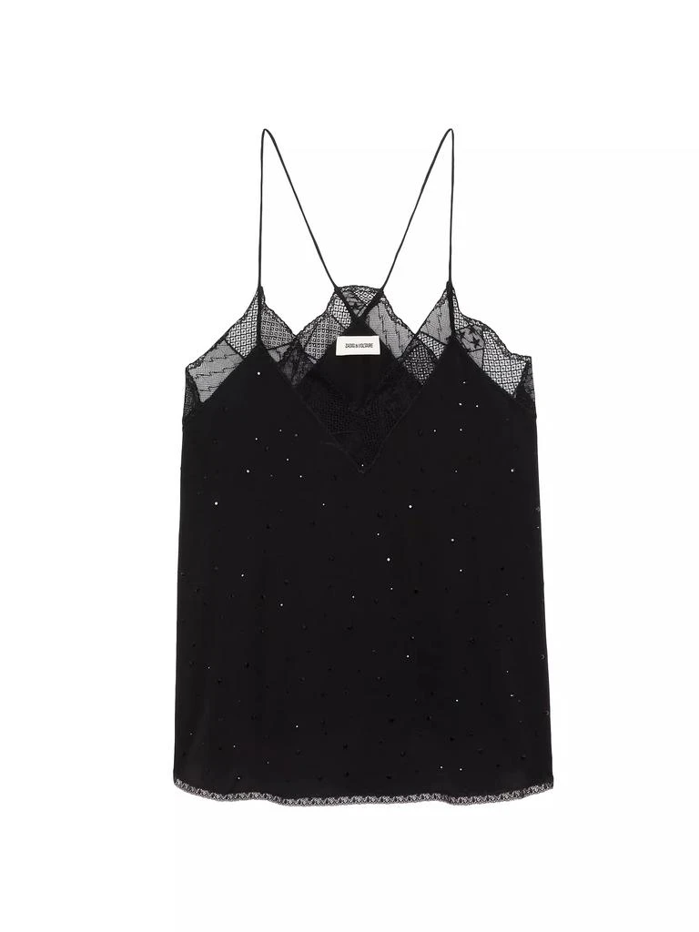 ZADIG & VOLTAIRE Christy Crystal & Silk Camisole 1