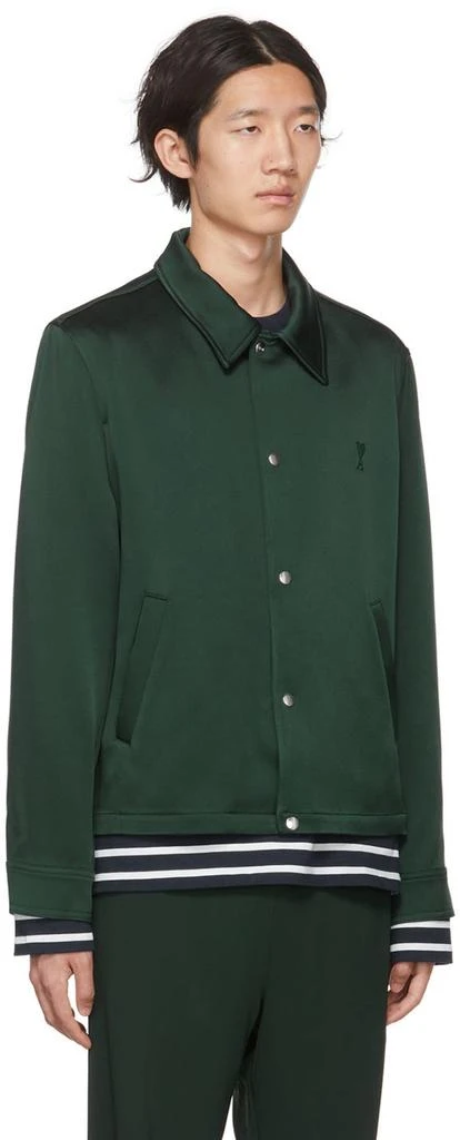 AMI SSENSE Exclusive Green Ami De Cœur Jacket 2