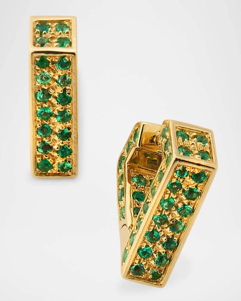 Dries Criel 18K Yellow Gold Tsavorite Brute Mini Earrings