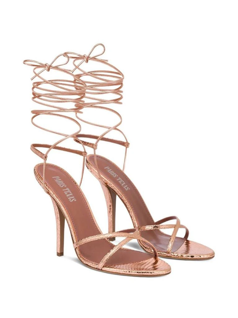 Paris Texas Paris Texas 'Linda' Sandals With Heel In Gold Leather 5