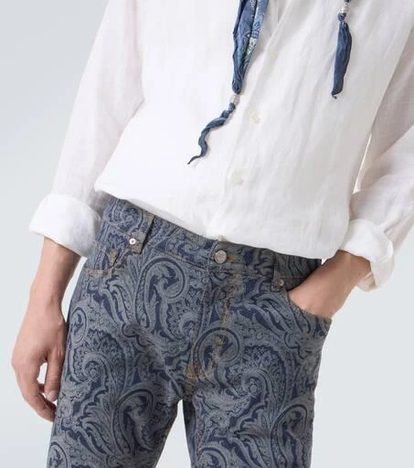 ETRO Roma paisley slim jeans 5